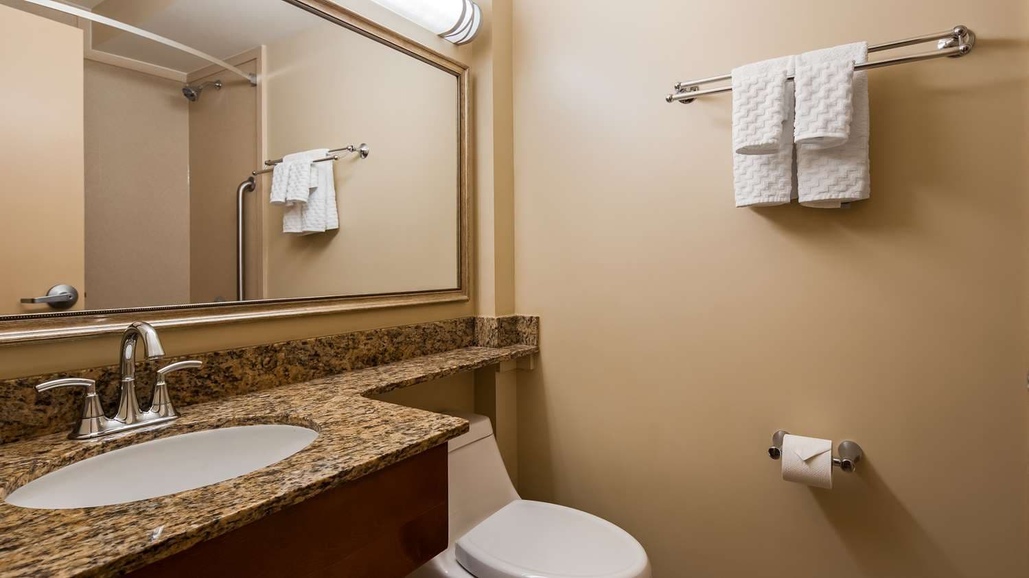 Large Bathroom Organizer Bin with Handles Clear - Brightroom 1 ct